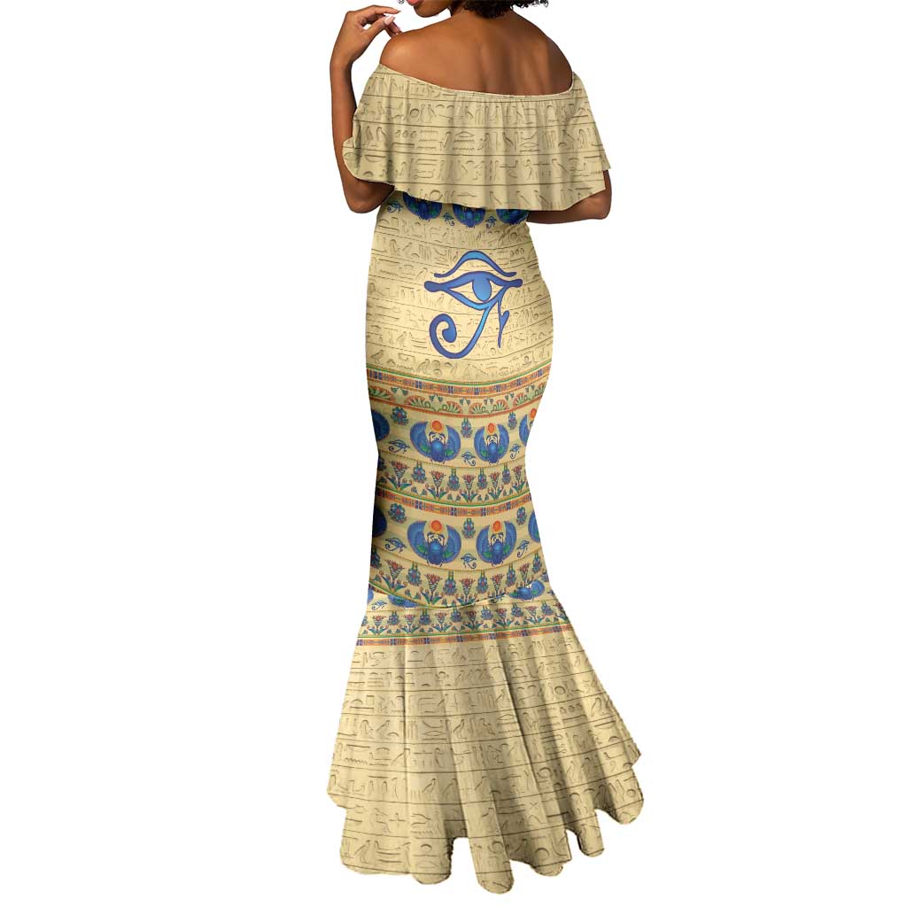 Ancient Egypt Scarab Beetle Mermaid Dress