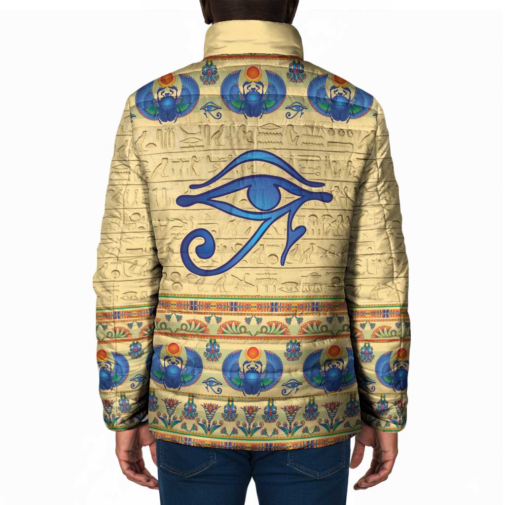 Ancient Egypt Scarab Beetle Padded Jacket