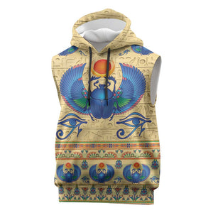 Ancient Egypt Scarab Beetle Sleeveless Hoodie - African Pride