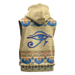 Ancient Egypt Scarab Beetle Sleeveless Hoodie - African Pride