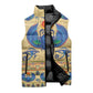 Ancient Egypt Scarab Beetle Sleeveless Puffer Jacket