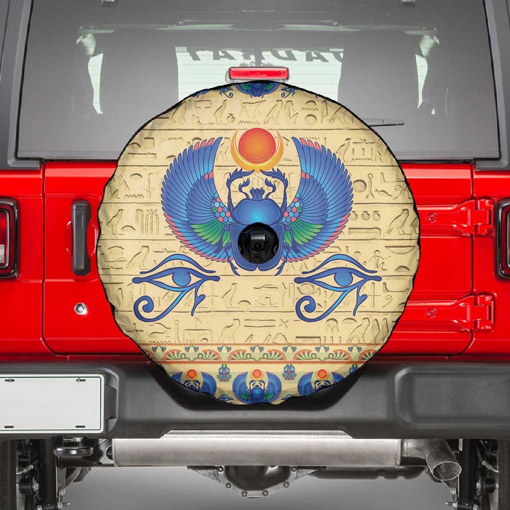 Ancient Egypt Scarab Beetle Spare Tire Cover