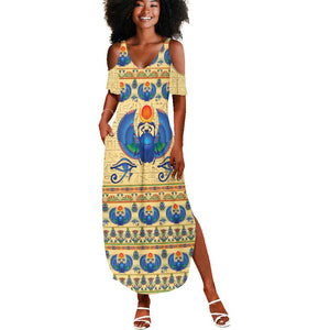 Ancient Egypt Scarab Beetle Summer Maxi Dress