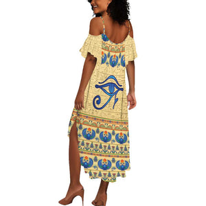 Ancient Egypt Scarab Beetle Summer Maxi Dress