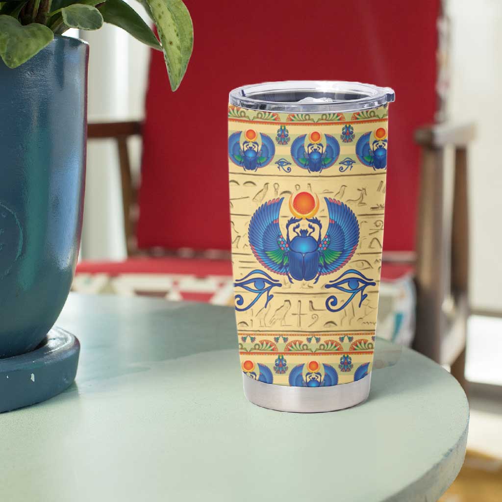 Ancient Egypt Scarab Beetle Tumbler Cup