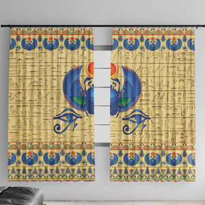 Ancient Egypt Scarab Beetle Window Curtain