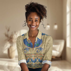 Ancient Egypt Scarab Beetle Women Casual Shirt LT9