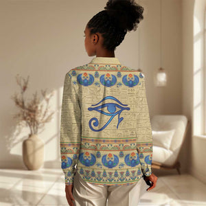 Ancient Egypt Scarab Beetle Women Casual Shirt LT9