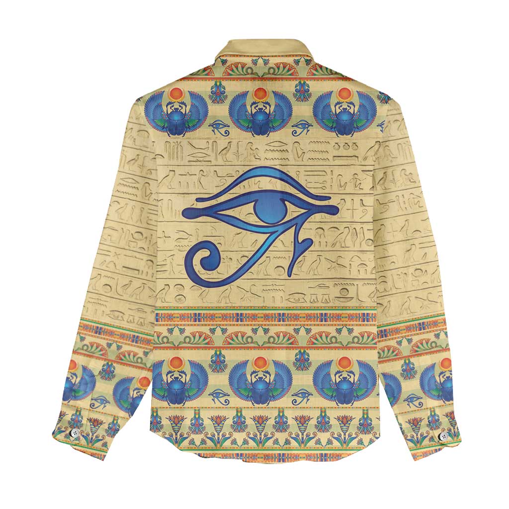 Ancient Egypt Scarab Beetle Women Casual Shirt LT9