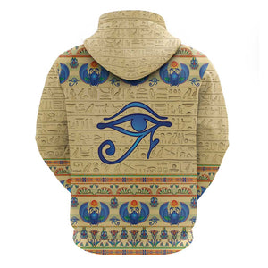 Ancient Egypt Scarab Beetle Zip Hoodie