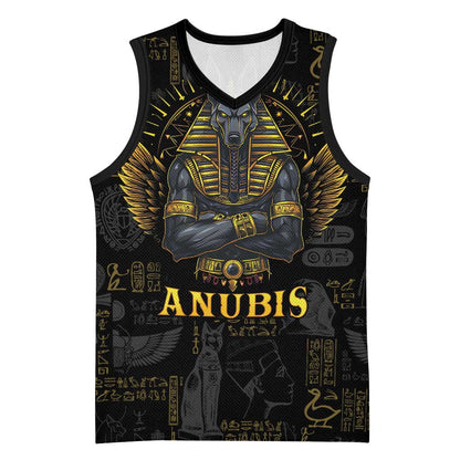 Anubis Egyptian God of Death Basketball Jersey - African Pride
