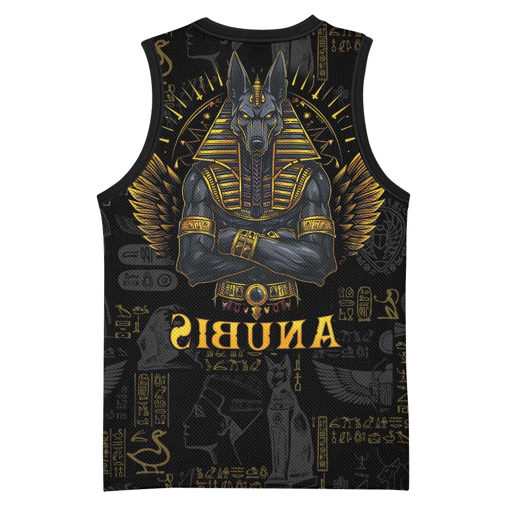 Anubis Egyptian God of Death Basketball Jersey - African Pride