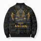 Anubis Egyptian God of Death Bomber Puffer Jacket