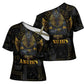 Anubis Egyptian God of Death Cross Shoulder Shirt