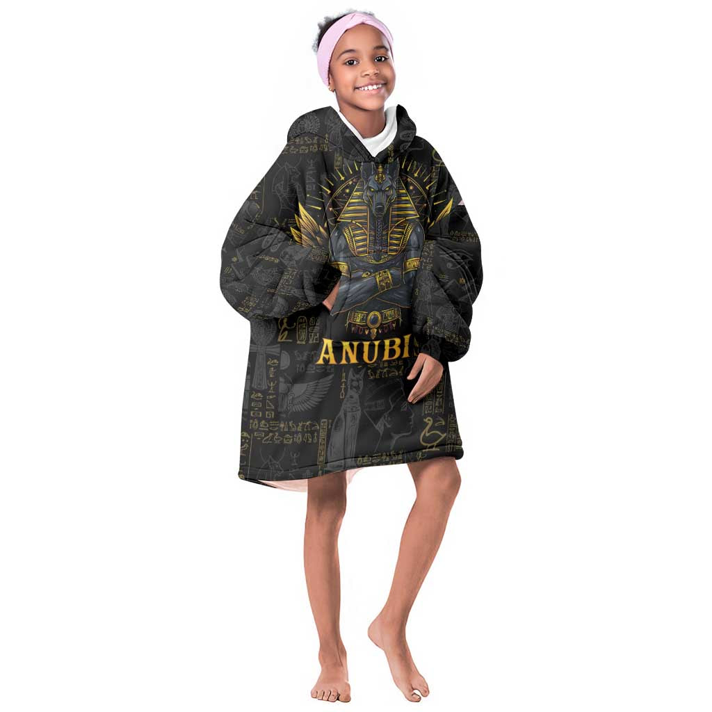Anubis Egyptian God of Death Kid Wearable Blanket Hoodie