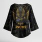 Anubis Egyptian God of Death Kimono Sleeve Blouse