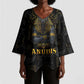 Anubis Egyptian God of Death Kimono Sleeve Blouse