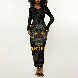 Anubis Egyptian God of Death Long Sleeve Bodycon Dress LT9