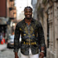 Anubis Egyptian God of Death Long Sleeve Button Shirt