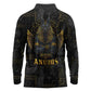 Anubis Egyptian God of Death Long Sleeve Polo Shirt