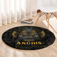 Anubis Egyptian God of Death Round Carpet