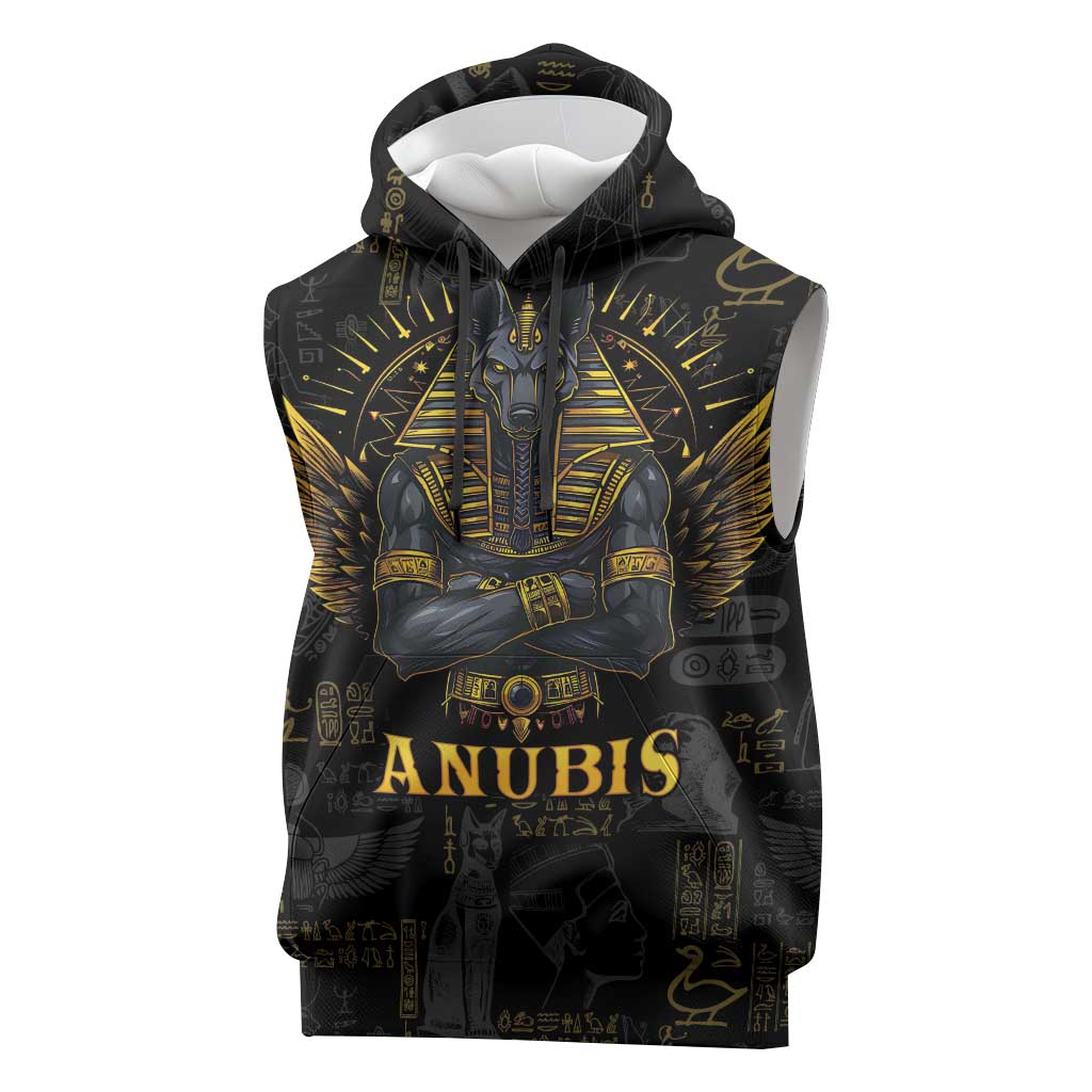 Anubis Egyptian God of Death Sleeveless Hoodie - African Pride