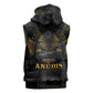 Anubis Egyptian God of Death Sleeveless Zip Hoodie - African Pride
