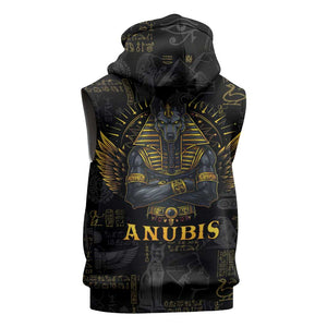 Anubis Egyptian God of Death Sleeveless Zip Hoodie - African Pride