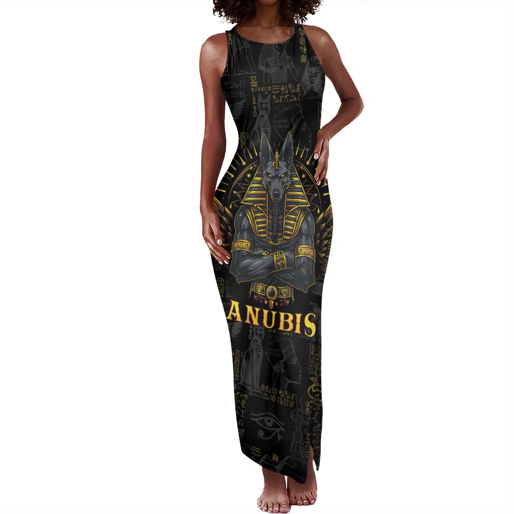 Anubis Egyptian God of Death Tank Maxi Dress