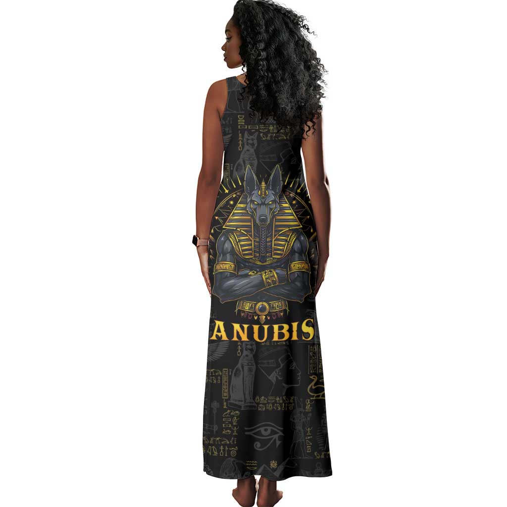 Anubis Egyptian God of Death Tank Maxi Dress