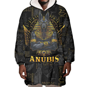 Anubis Egyptian God of Death Wearable Blanket Hoodie