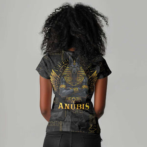 Anubis Egyptian God of Death Women V-Neck T-Shirt