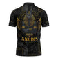 Anubis Egyptian God of Death Zipper Polo Shirt