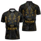 Anubis Egyptian God of Death Zipper Polo Shirt
