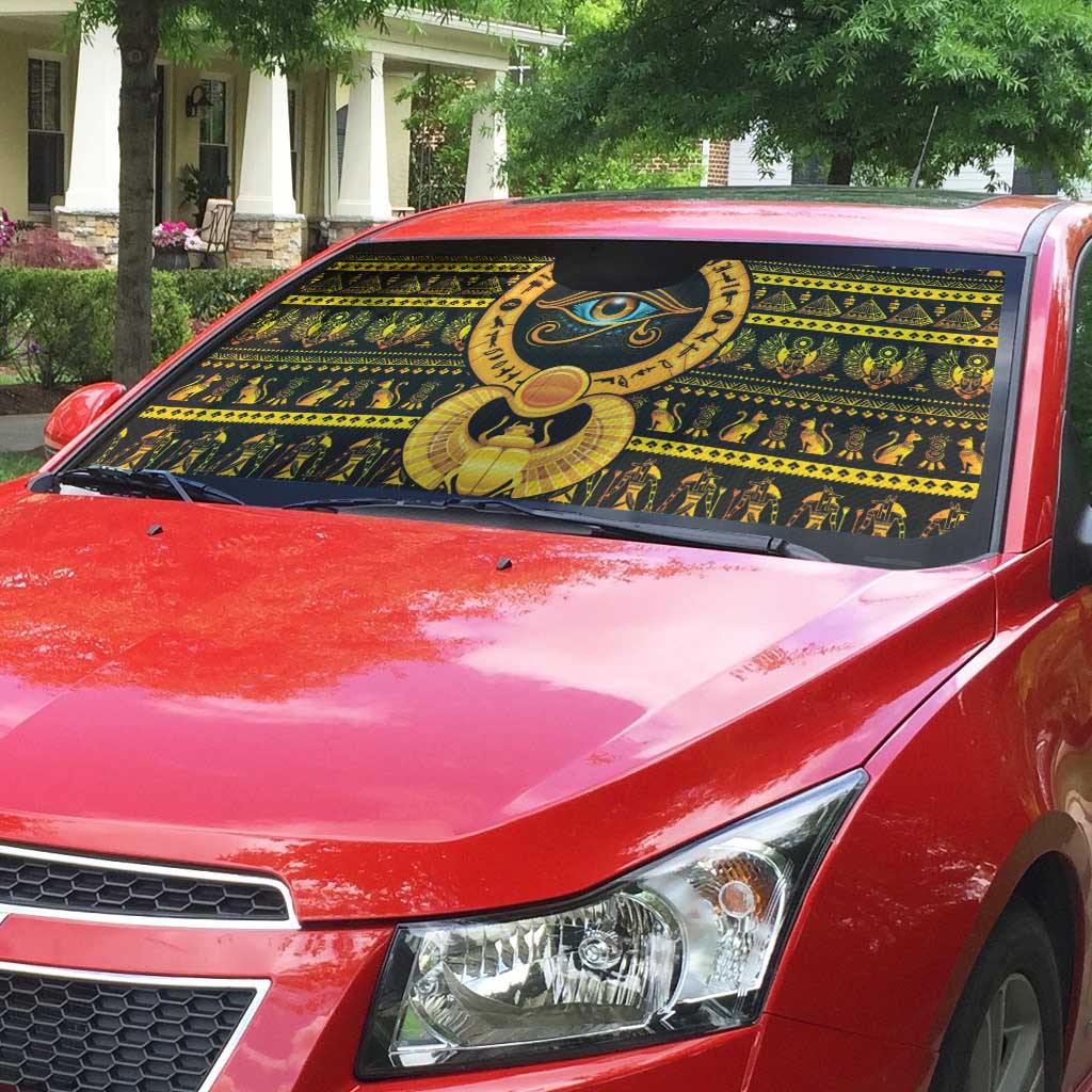 Egyptian God of The Sun Eye of Ra Auto Sun Shade