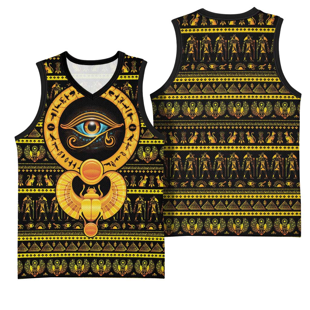 Egyptian God of The Sun Eye of Ra Basketball Jersey - African Pride