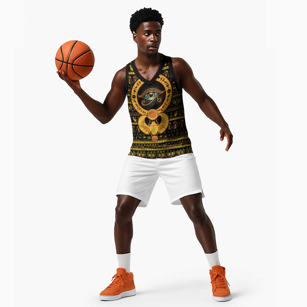 Egyptian God of The Sun Eye of Ra Basketball Jersey - African Pride