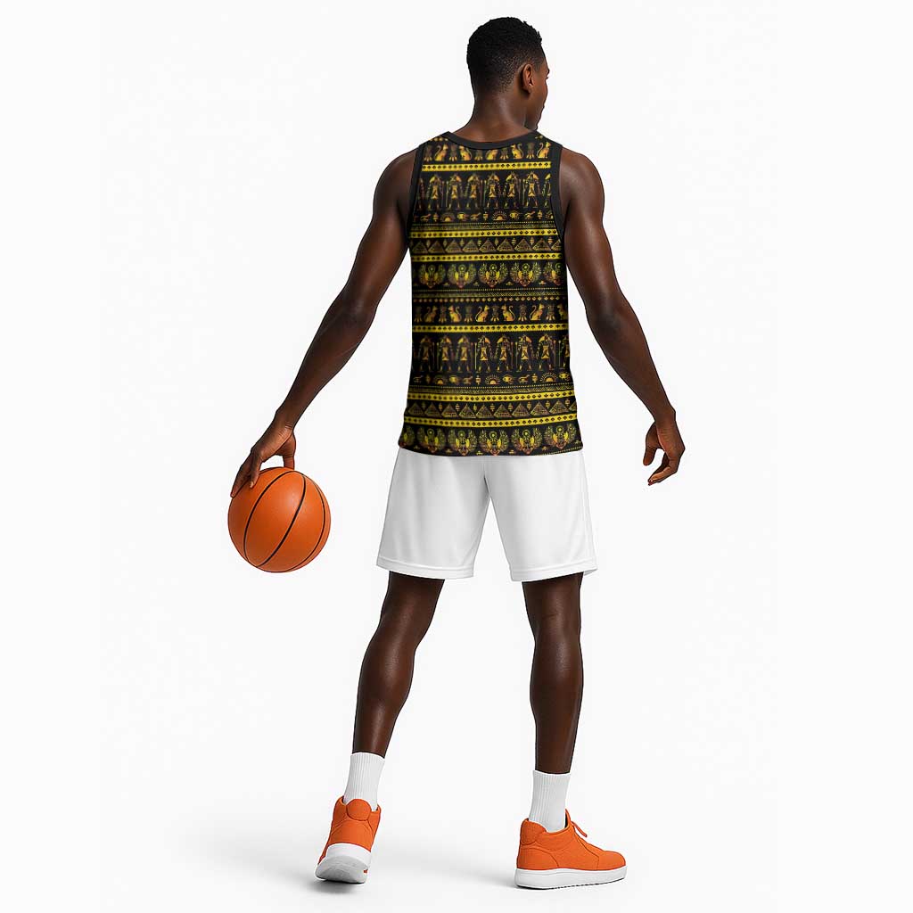 Egyptian God of The Sun Eye of Ra Basketball Jersey - African Pride