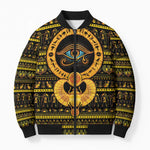 Egyptian God of The Sun Eye of Ra Bomber Puffer Jacket