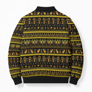 Egyptian God of The Sun Eye of Ra Bomber Puffer Jacket