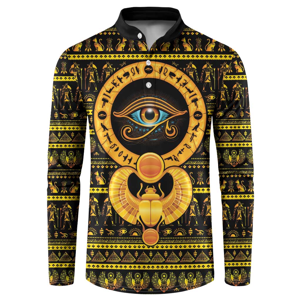 Egyptian God of The Sun Eye of Ra Button Sweatshirt