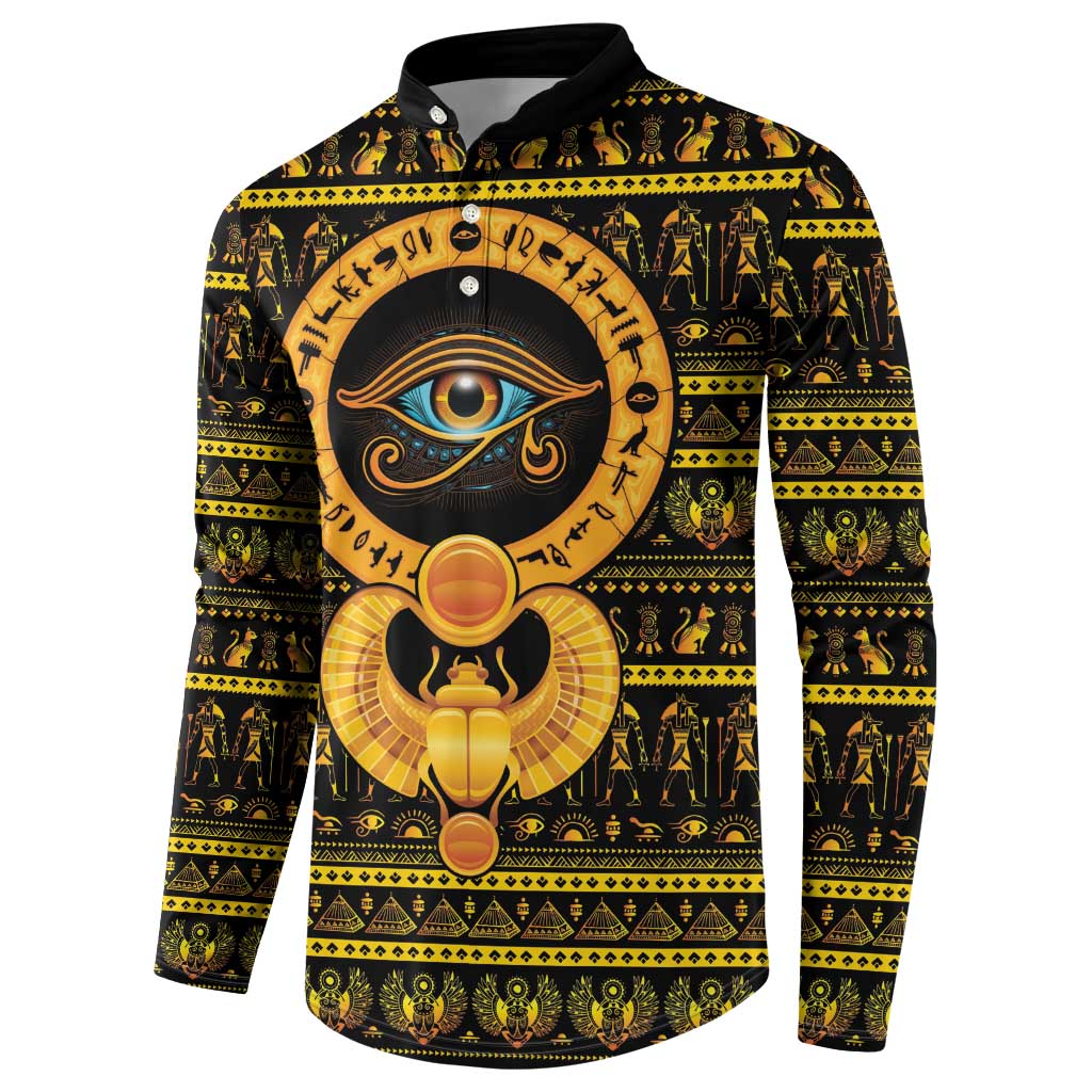 Egyptian God of The Sun Eye of Ra Button Sweatshirt