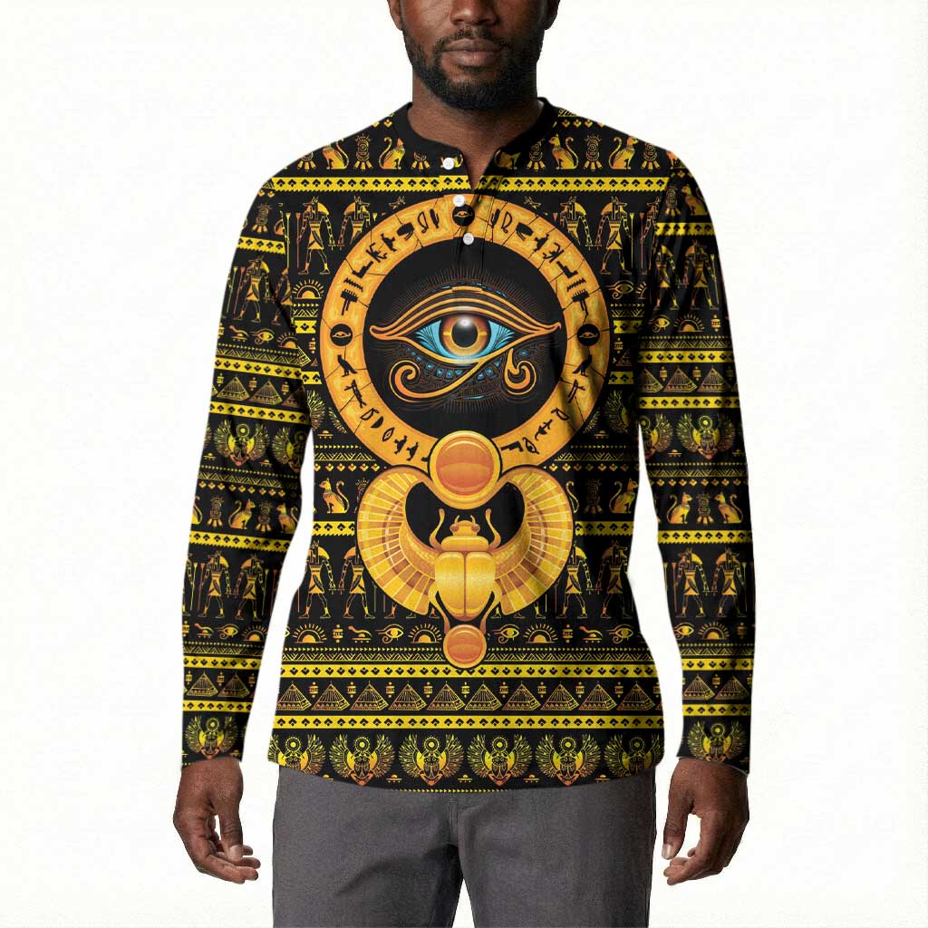 Egyptian God of The Sun Eye of Ra Button Sweatshirt