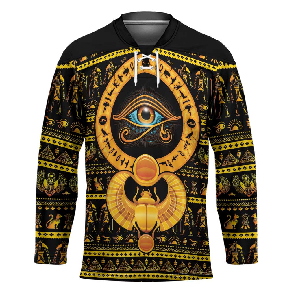 Egyptian God of The Sun Eye of Ra Hockey Jersey