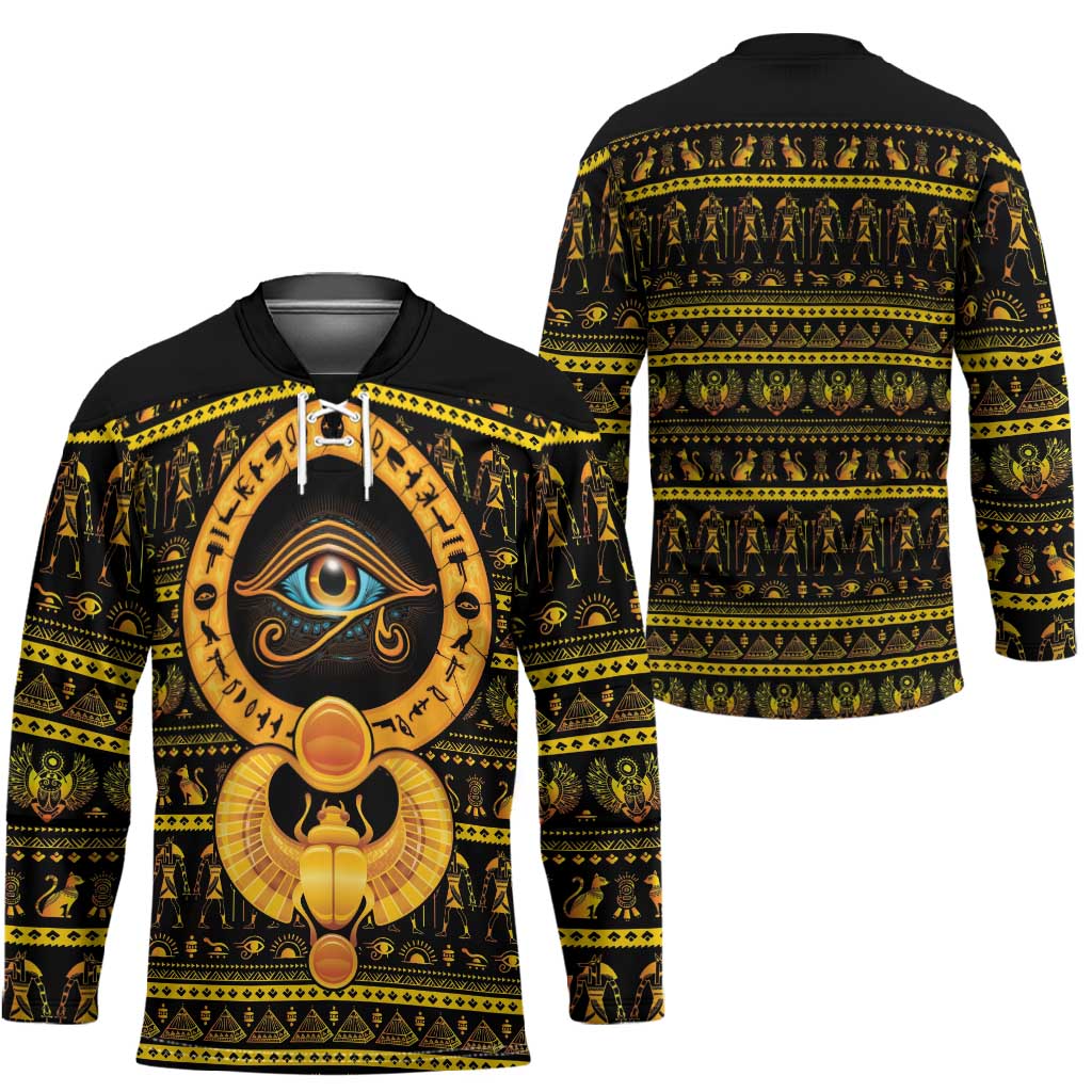 Egyptian God of The Sun Eye of Ra Hockey Jersey