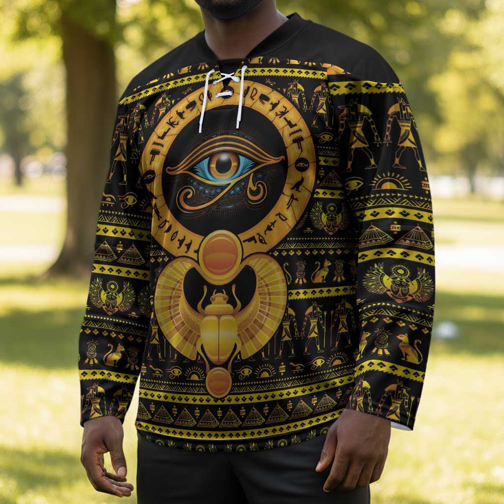 Egyptian God of The Sun Eye of Ra Hockey Jersey