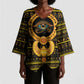 Egyptian God of The Sun Eye of Ra Kimono Sleeve Blouse