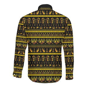 Egyptian God of The Sun Eye of Ra Long Sleeve Button Shirt