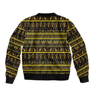 Egyptian God of The Sun Eye of Ra Sleeve Zip Bomber Jacket