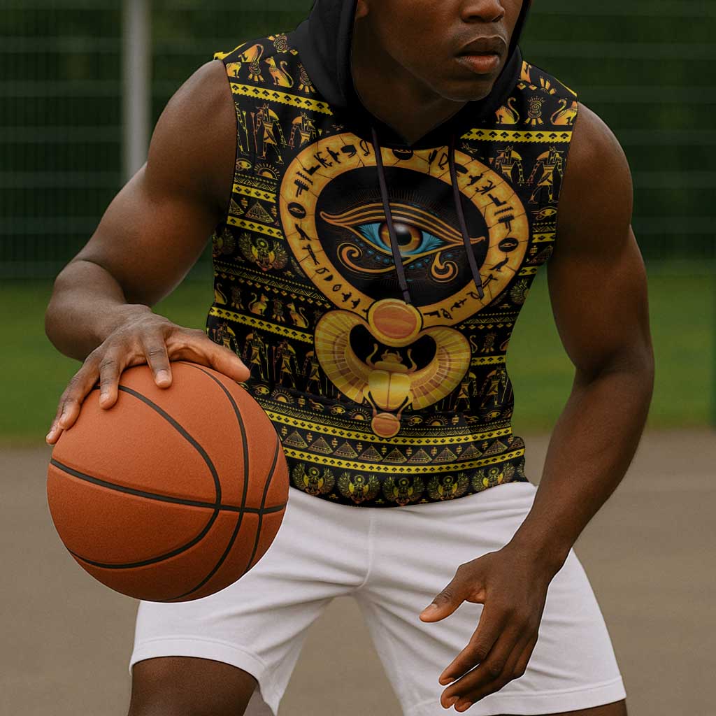 Egyptian God of The Sun Eye of Ra Sleeveless Hoodie - African Pride
